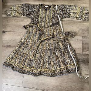 Sue Sartor Long-Sleeve Short Flounce Dress 
 used good